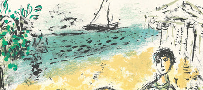 Marc Chagall, Athene Und Telemachos, Homer, Die Odyssee, Lithograph