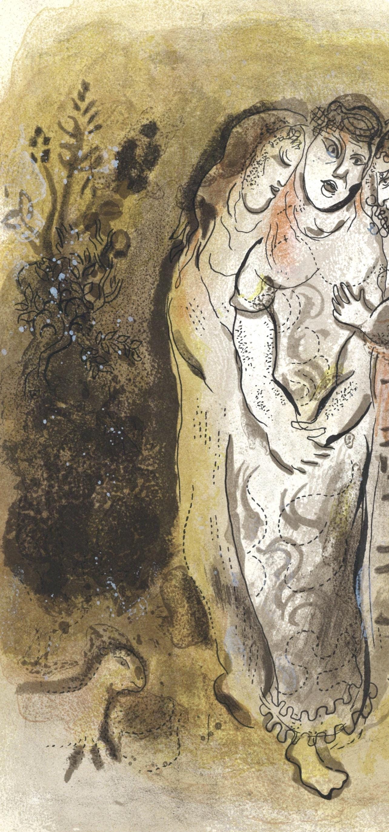 Marc Chagall, Nomie Et Ses Belles-Filles (Mourlot 117-46; Cramer 25), Dessins Pour La Bible, Verve,