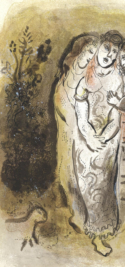 Marc Chagall, Nomie Et Ses Belles-Filles (Mourlot 117-46; Cramer 25), Dessins Pour La Bible, Verve,