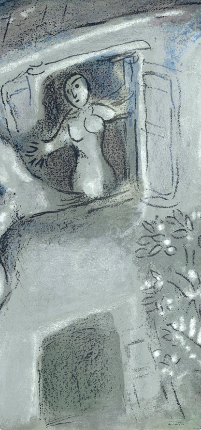 Marc Chagall, David Sauv Par Michal (Mourlot 117-46; Cramer 25), Dessins Pour La Bible, Verve,