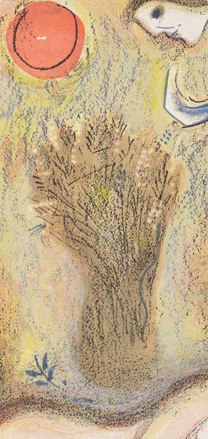 Marc Chagall, Booz Se Rveille Et Voit Ruth Ses Pieds (M. 117-46; C. 25), Dessins Pour La Bible,