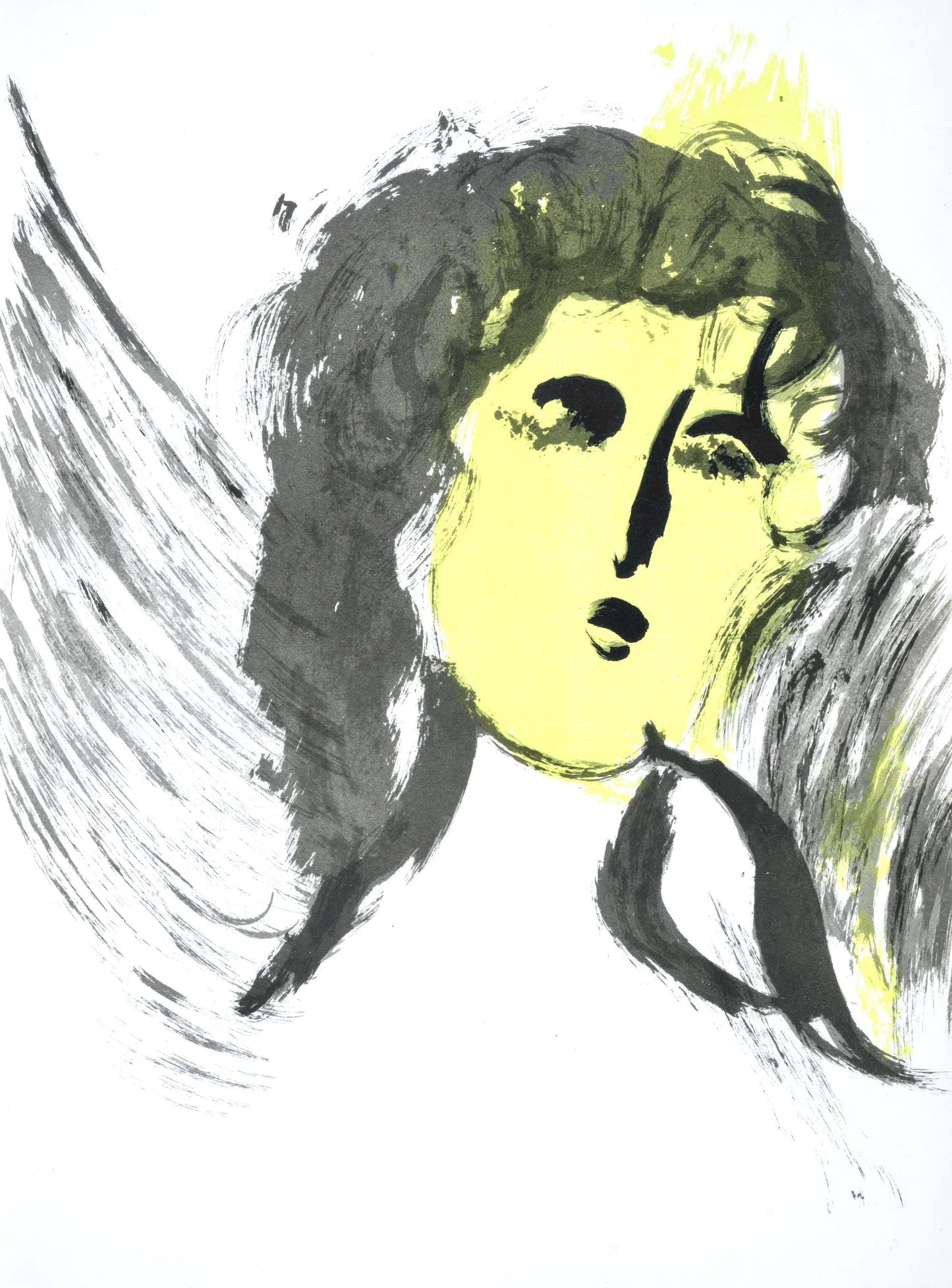 Marc Chagall, L'Ange (Mourlot 117-46; Cramer 25), Dessins Pour La Bible, Verve, Revue, Lithograph