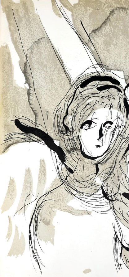 Marc Chagall, L'Ange L'Pe (Mourlot 117-46; Cramer 25), Dessins Pour La Bible, Verve, Revue,