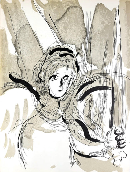 Marc Chagall, L'Ange L'Pe (Mourlot 117-46; Cramer 25), Dessins Pour La Bible, Verve, Revue,
