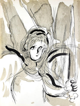Marc Chagall, L'Ange L'Pe (Mourlot 117-46; Cramer 25), Dessins Pour La Bible, Verve, Revue,