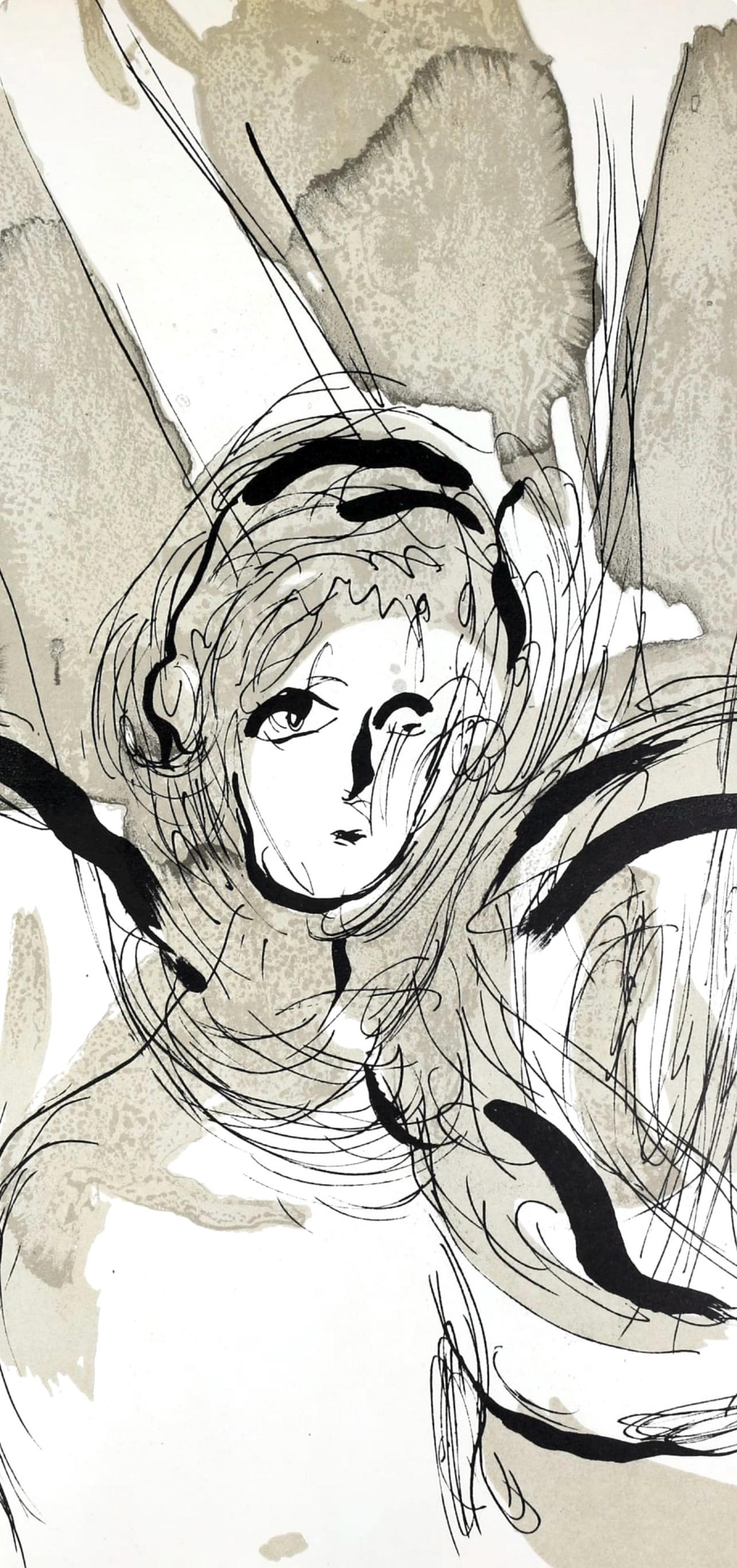 Marc Chagall, L'Ange L'Pe (Mourlot 117-46; Cramer 25), Dessins Pour La Bible, Verve, Revue,