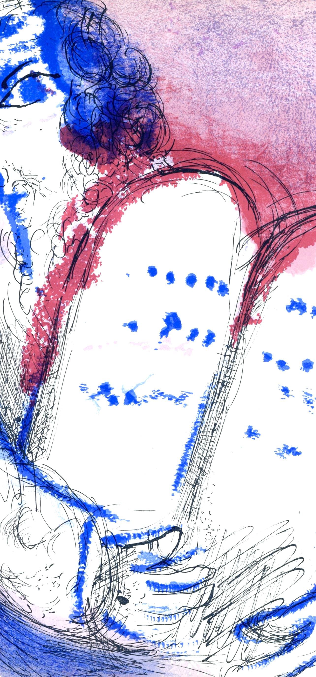 Marc Chagall, Mose Iii (Mourlot 117-46; Cramer 25), Dessins Pour La Bible, Verve, Revue, Lithograph