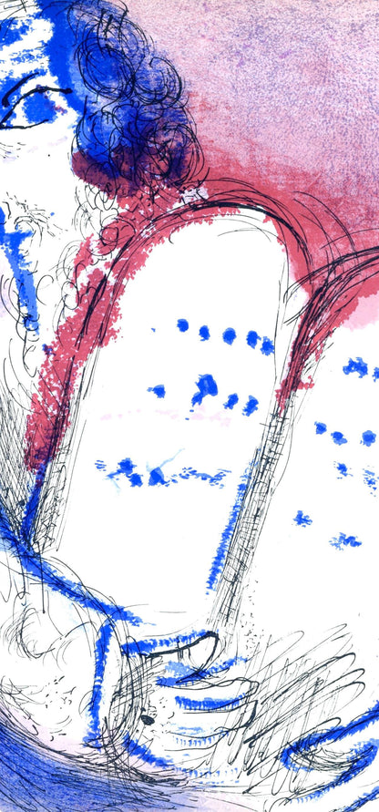 Marc Chagall, Mose Iii (Mourlot 117-46; Cramer 25), Dessins Pour La Bible, Verve, Revue, Lithograph
