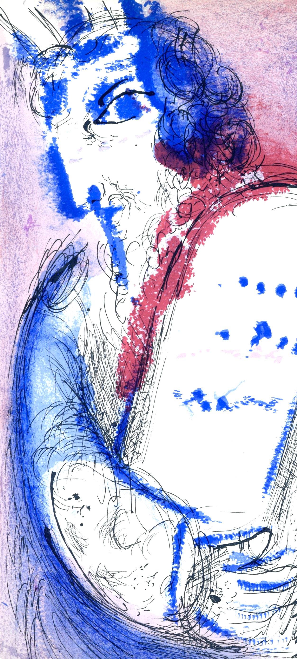 Marc Chagall, Mose Iii (Mourlot 117-46; Cramer 25), Dessins Pour La Bible, Verve, Revue, Lithograph