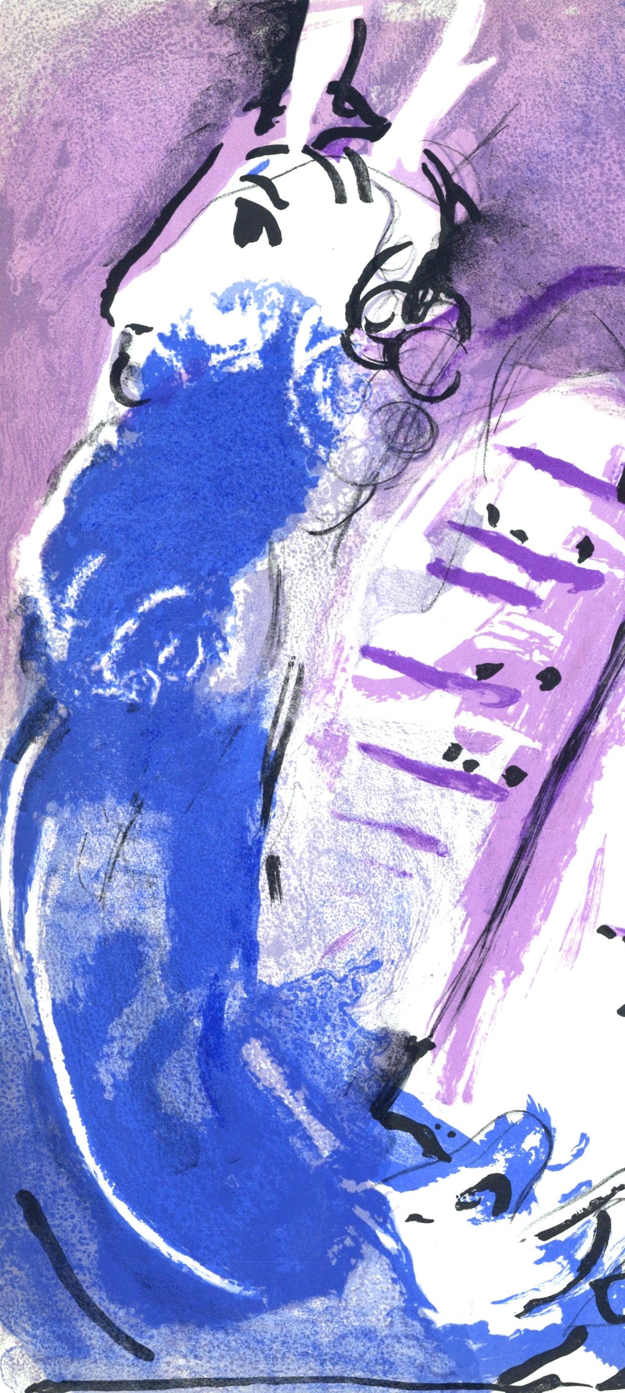 Marc Chagall, Mose Ii (Mourlot 117-46; Cramer 25), Dessins Pour La Bible, Verve, Revue, Lithograph