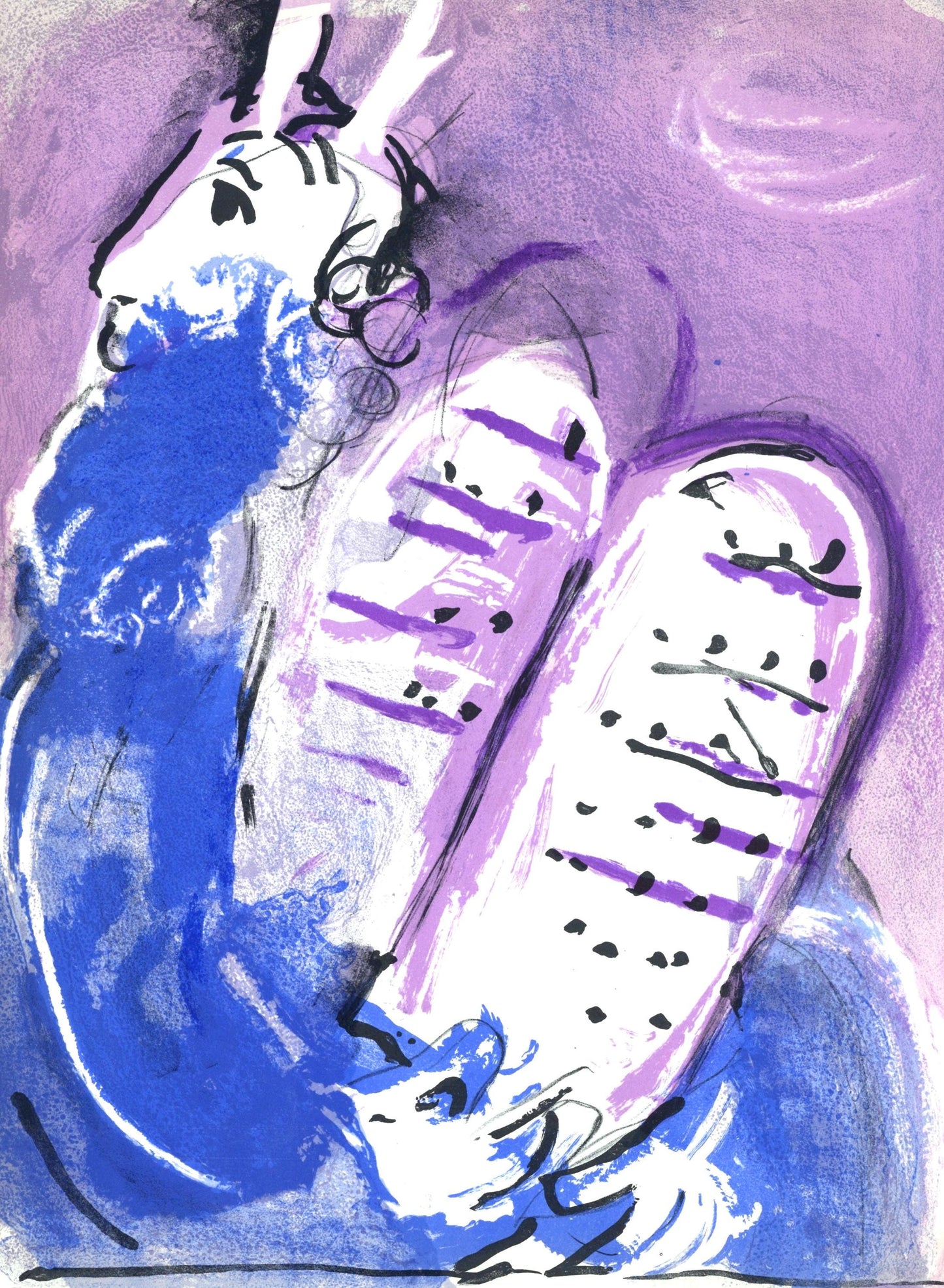 Marc Chagall, Mose Ii (Mourlot 117-46; Cramer 25), Dessins Pour La Bible, Verve, Revue, Lithograph