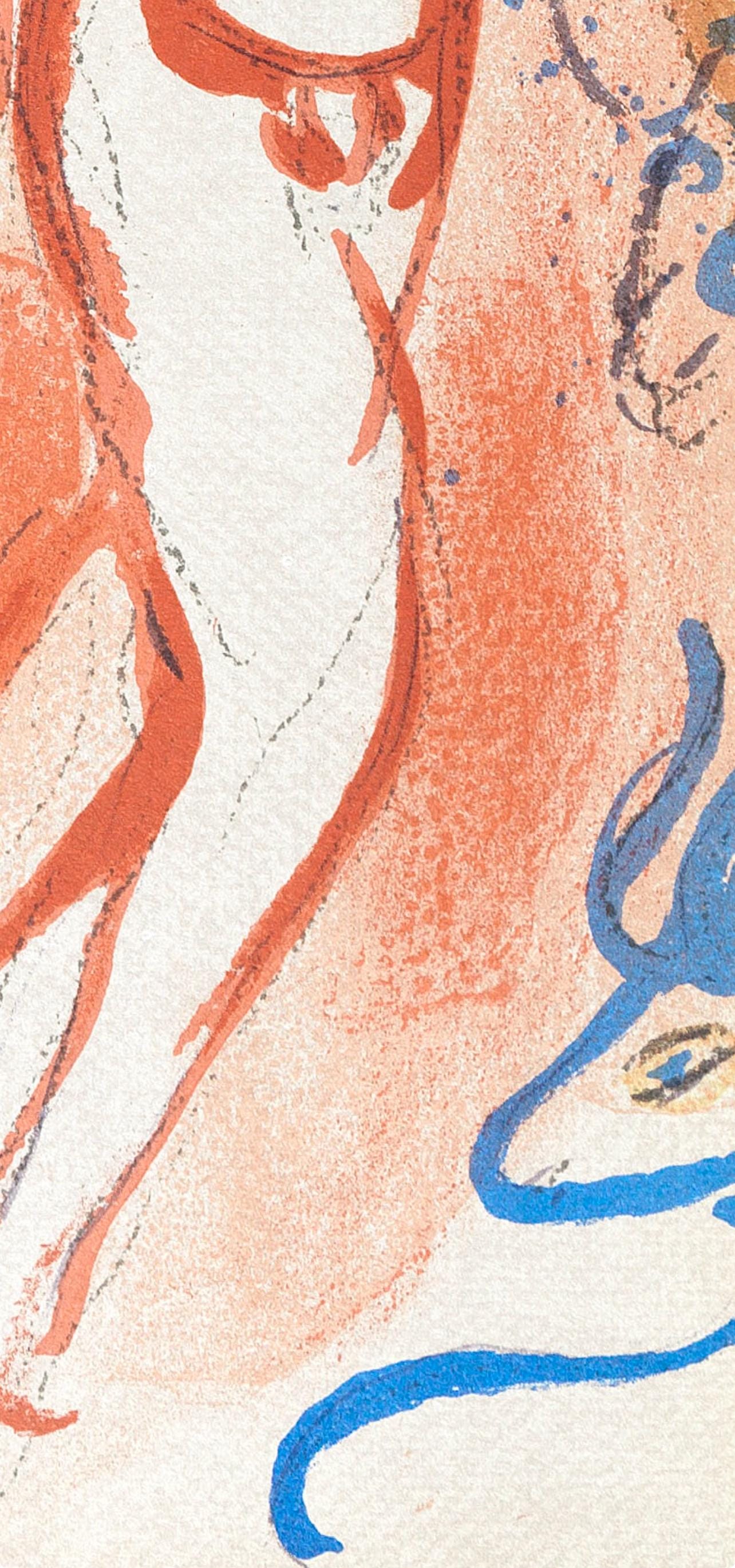 Marc Chagall, Adam Et Eve Chasss Du Paradis (Mourlot 117-46; Cramer 25), Dessins Pour La Bible,