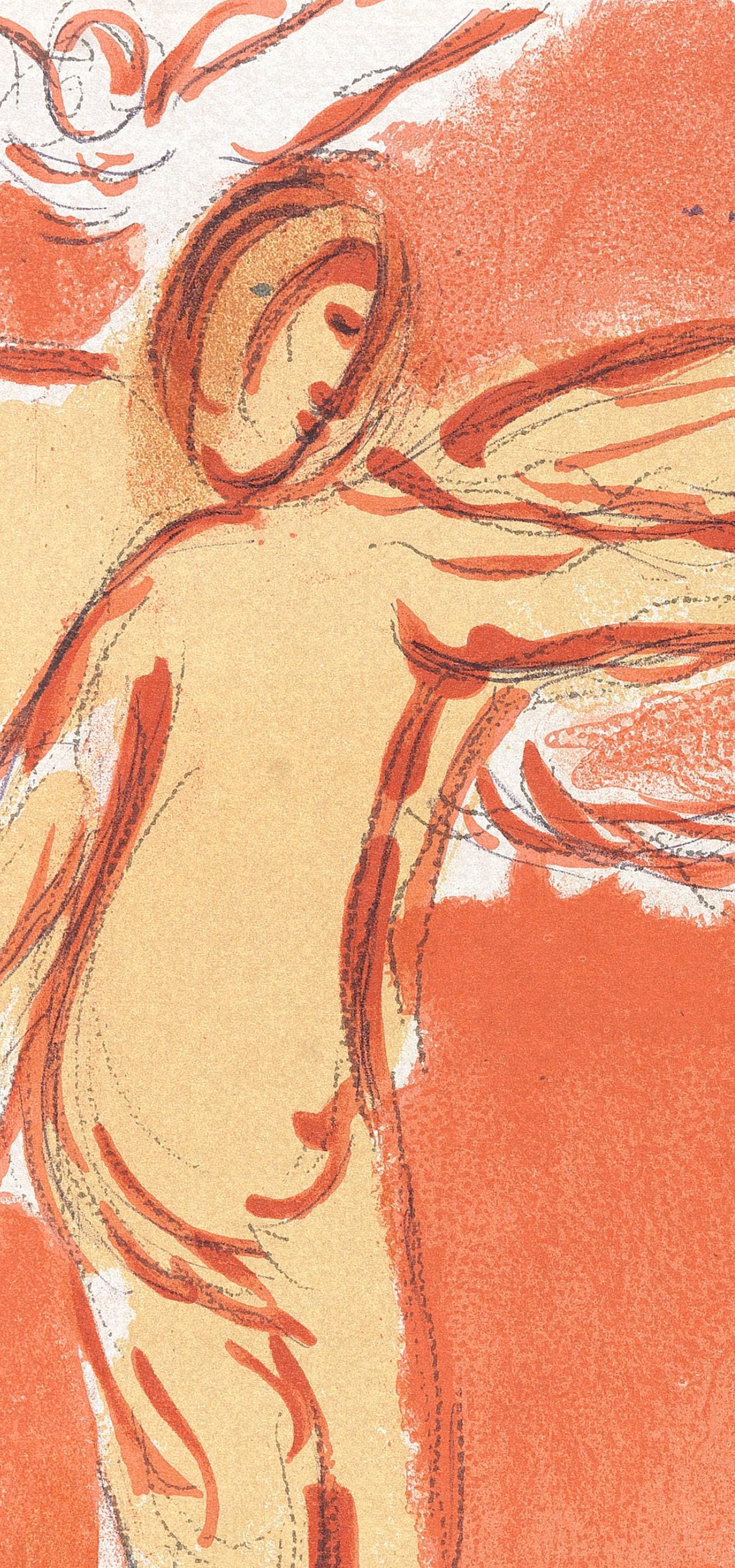 Marc Chagall, Adam Et Eve Chasss Du Paradis (Mourlot 117-46; Cramer 25), Dessins Pour La Bible,