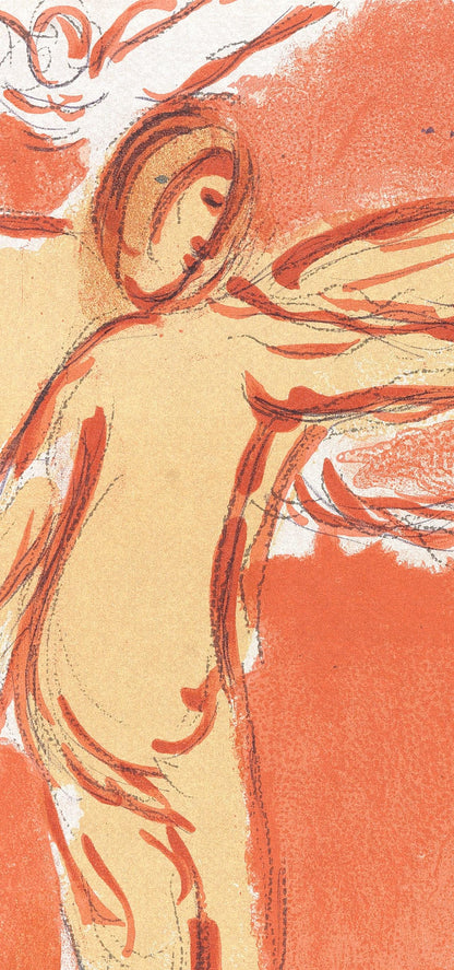 Marc Chagall, Adam Et Eve Chasss Du Paradis (Mourlot 117-46; Cramer 25), Dessins Pour La Bible,