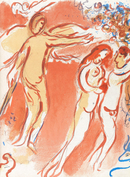 Marc Chagall, Adam Et Eve Chasss Du Paradis (Mourlot 117-46; Cramer 25), Dessins Pour La Bible,