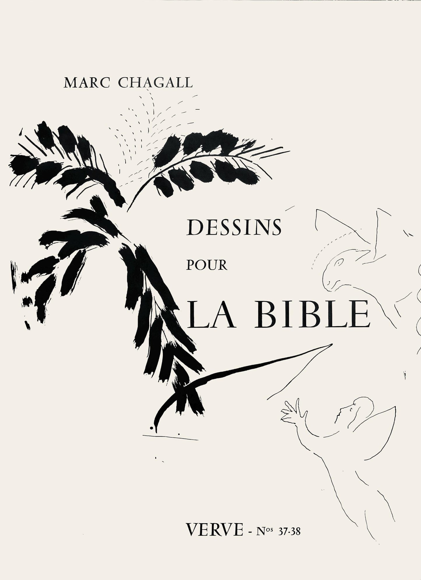 Marc Chagall, Sara Et Abimelech (Mourlot 117-46; Cramer 25), Dessins Pour La Bible, Verve, Revue,