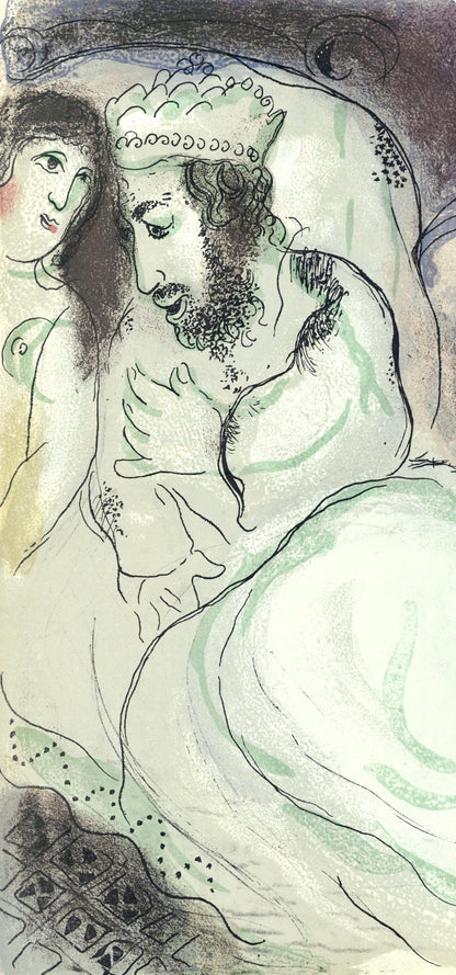 Marc Chagall, Sara Et Abimelech (Mourlot 117-46; Cramer 25), Dessins Pour La Bible, Verve, Revue,