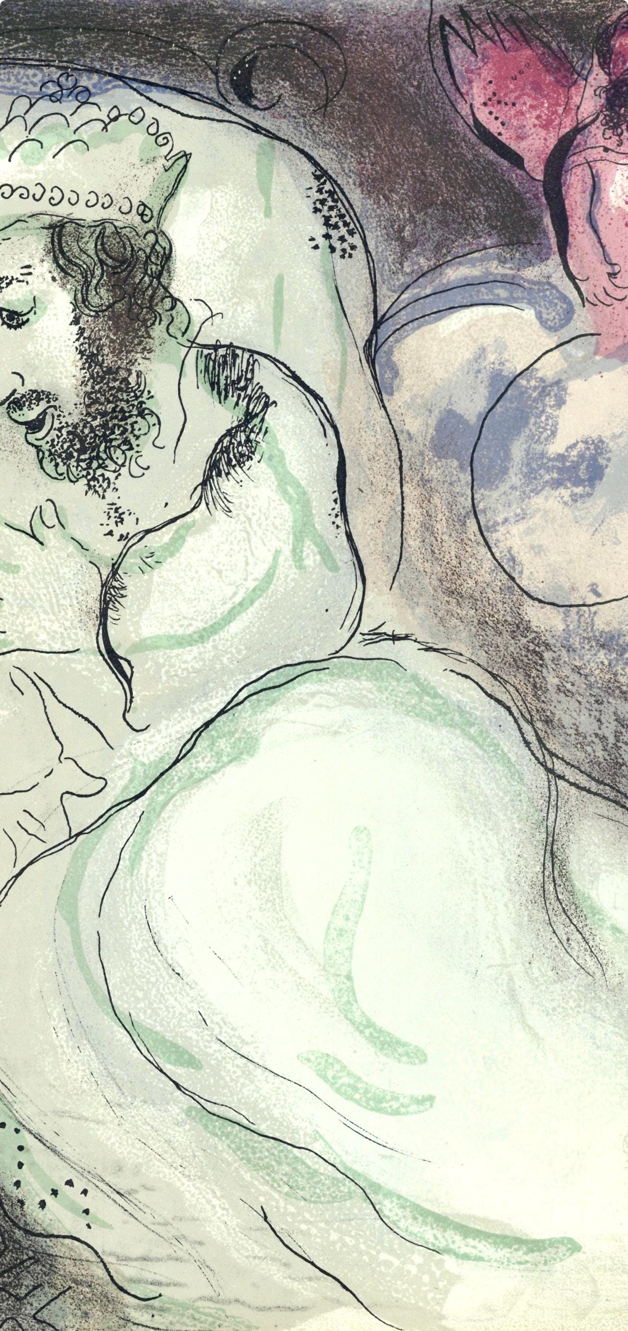 Marc Chagall, Sara Et Abimelech (Mourlot 117-46; Cramer 25), Dessins Pour La Bible, Verve, Revue,