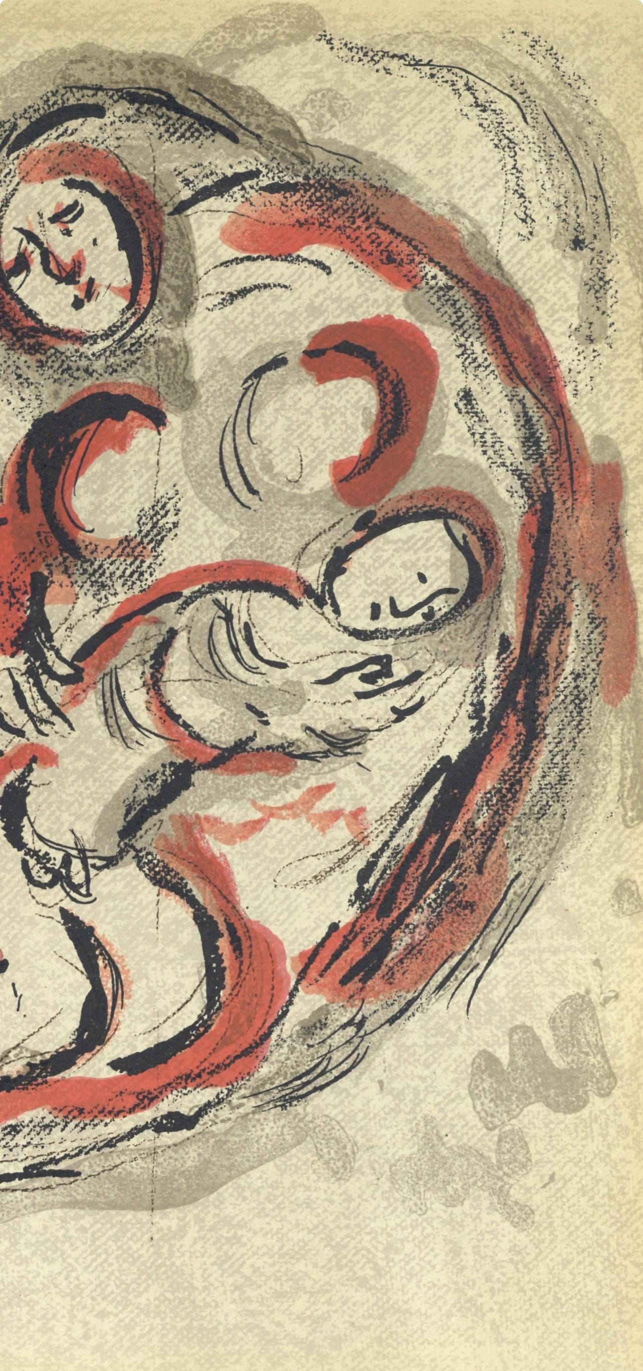 Marc Chagall, Agar Dans Le Dsert (Mourlot 117-46; Cramer 25), Dessins Pour La Bible, Verve, Revue,