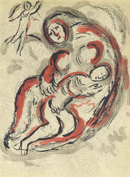 Marc Chagall, Agar Dans Le Dsert (Mourlot 117-46; Cramer 25), Dessins Pour La Bible, Verve, Revue,