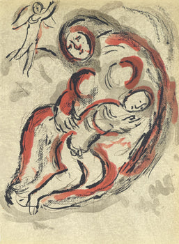 Marc Chagall, Agar Dans Le Dsert (Mourlot 117-46; Cramer 25), Dessins Pour La Bible, Verve, Revue,