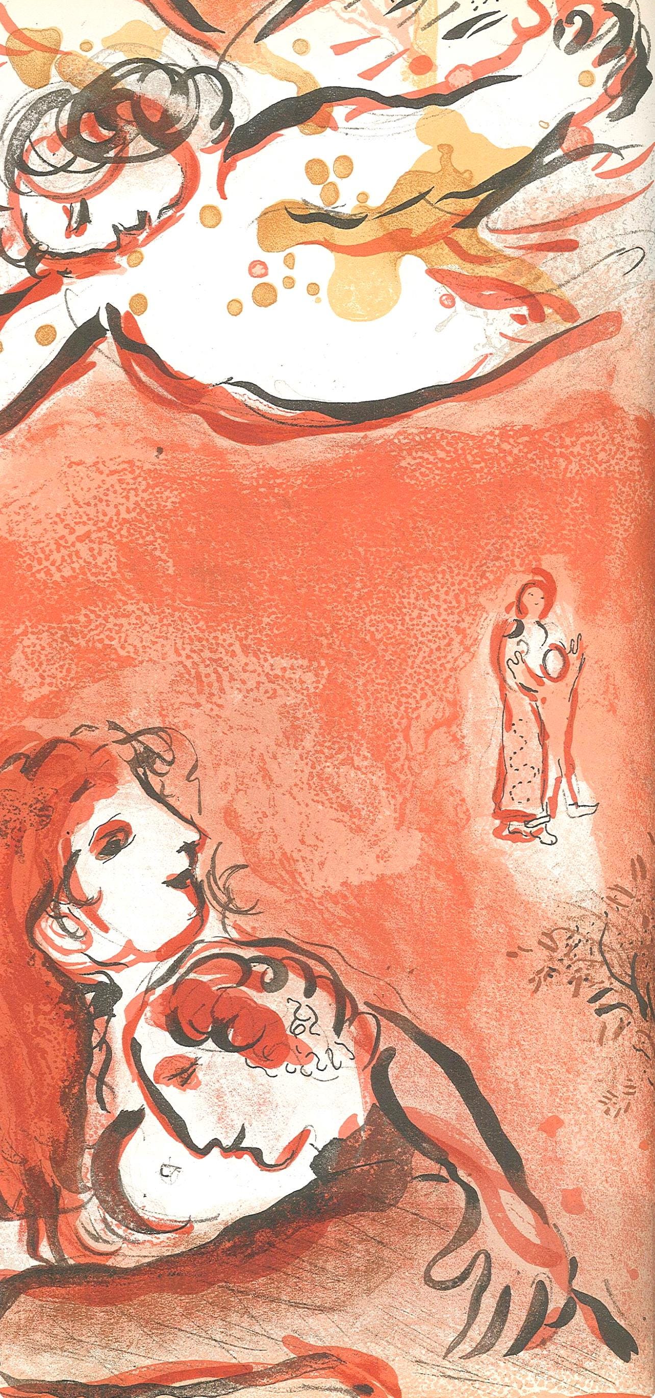 Marc Chagall, Le Visage D'Isral (Mourlot 117-46; Cramer 25), Dessins Pour La Bible, Verve, Revue,