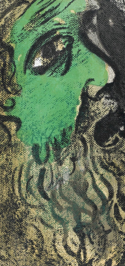 Marc Chagall, Job En Prire (Mourlot 117-46; Cramer 25), Dessins Pour La Bible, Verve, Revue,