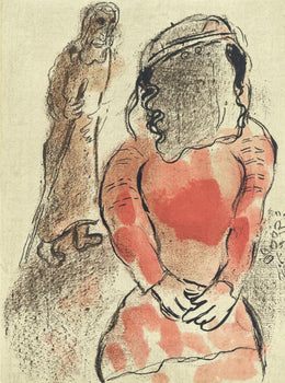 Marc Chagall, Tamar Belle-Fille De Judas (Mourlot 117-46; Cramer 25), Dessins Pour La Bible, Verve,