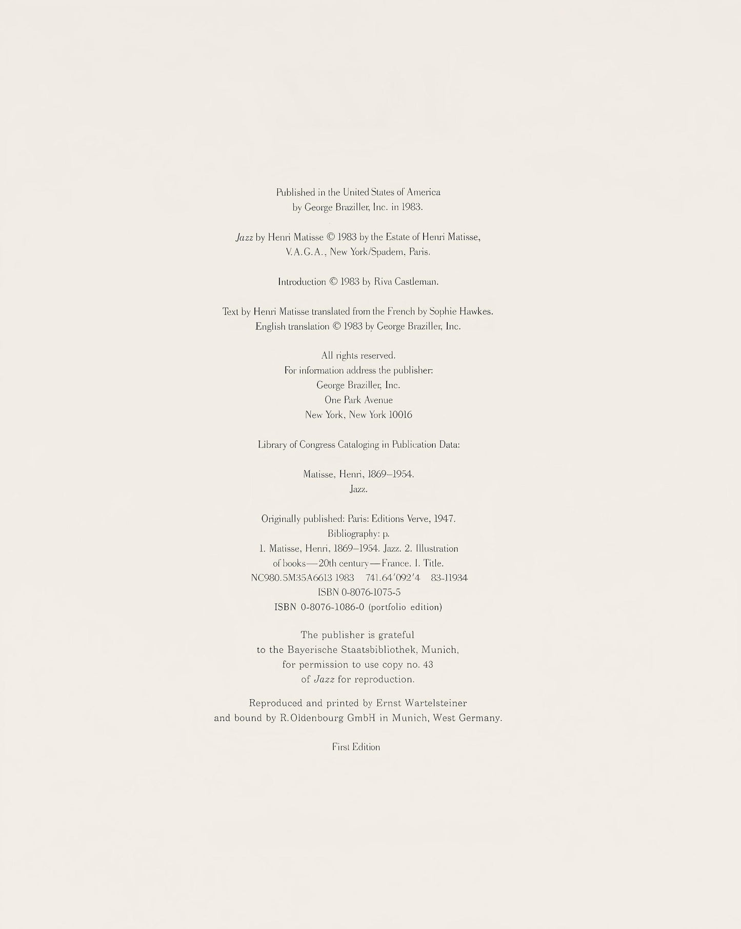 Henri Matisse, Le Cheval, L'Cuyre Et Le Clown, Special Edition For Moma, Hliogravure