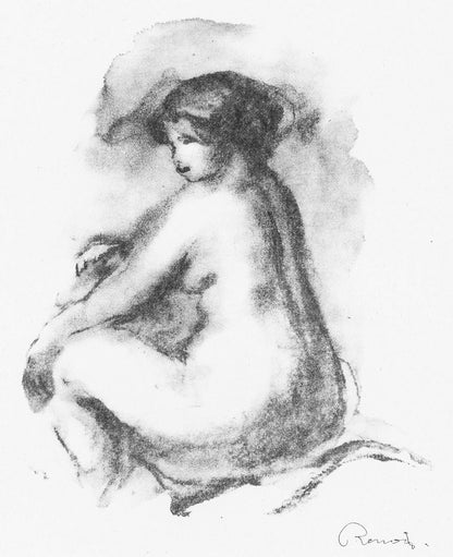 Pierre-Auguste Renoir, Femme Nue Assisse, Les Lithographies De Renoir, Lithograph