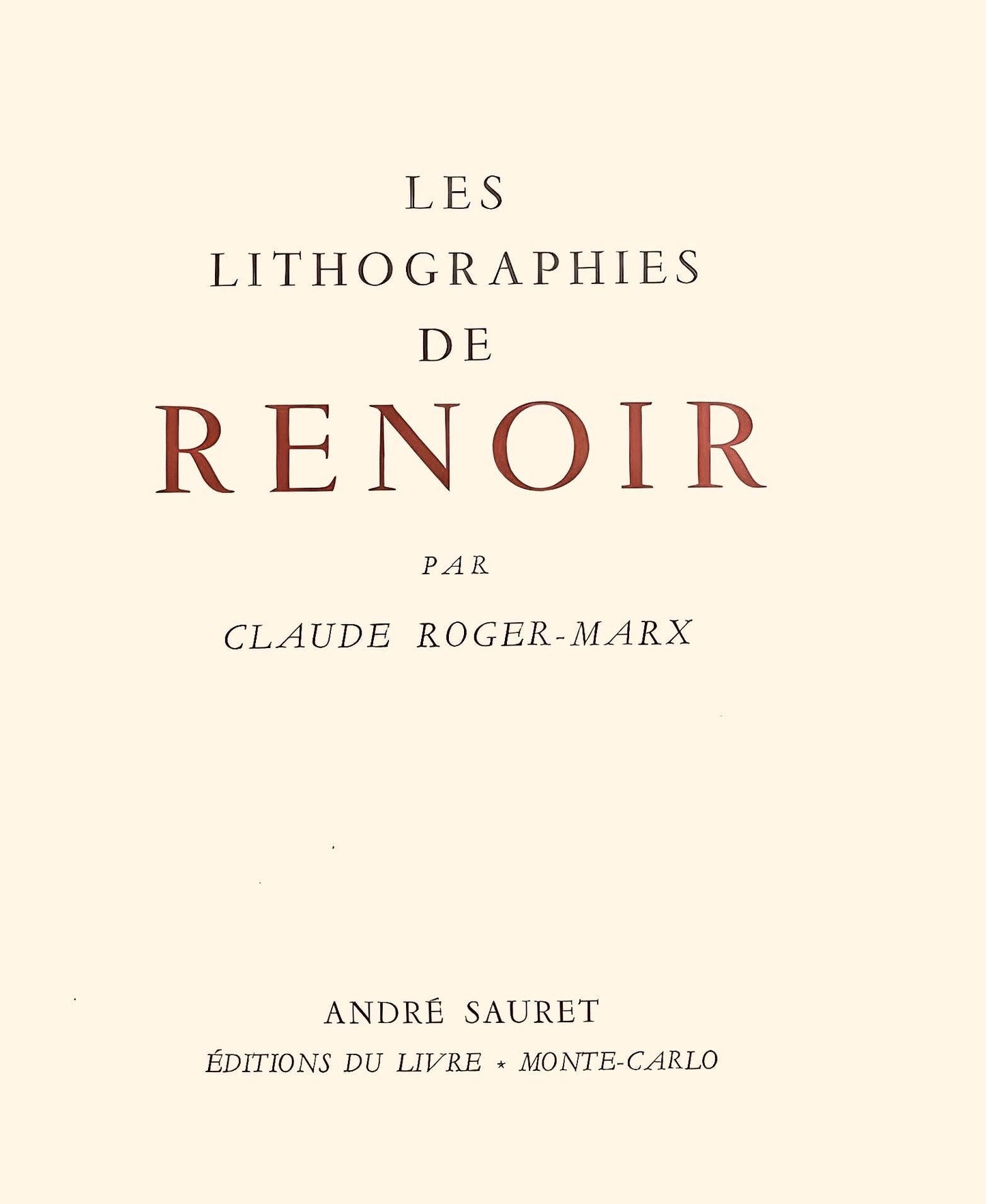 Lithograph - Pierre-Auguste Renoir - Claude Renoir tourn a gauche - Les Lithographies de Renoir