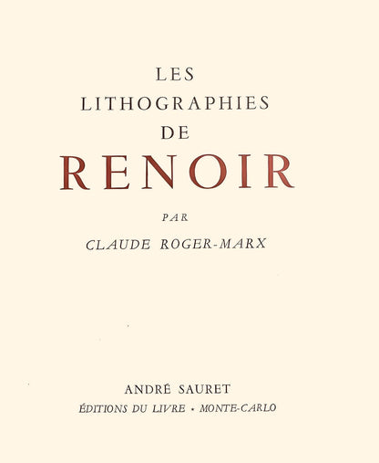 Lithograph - Pierre-Auguste Renoir - Claude Renoir tourn a gauche - Les Lithographies de Renoir