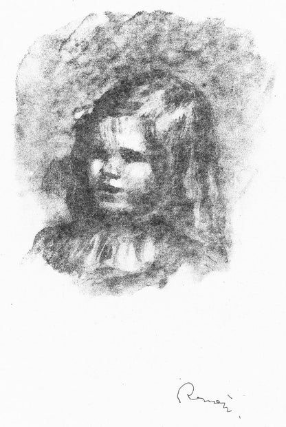 Lithograph - Pierre-Auguste Renoir - Claude Renoir tourn a gauche - Les Lithographies de Renoir