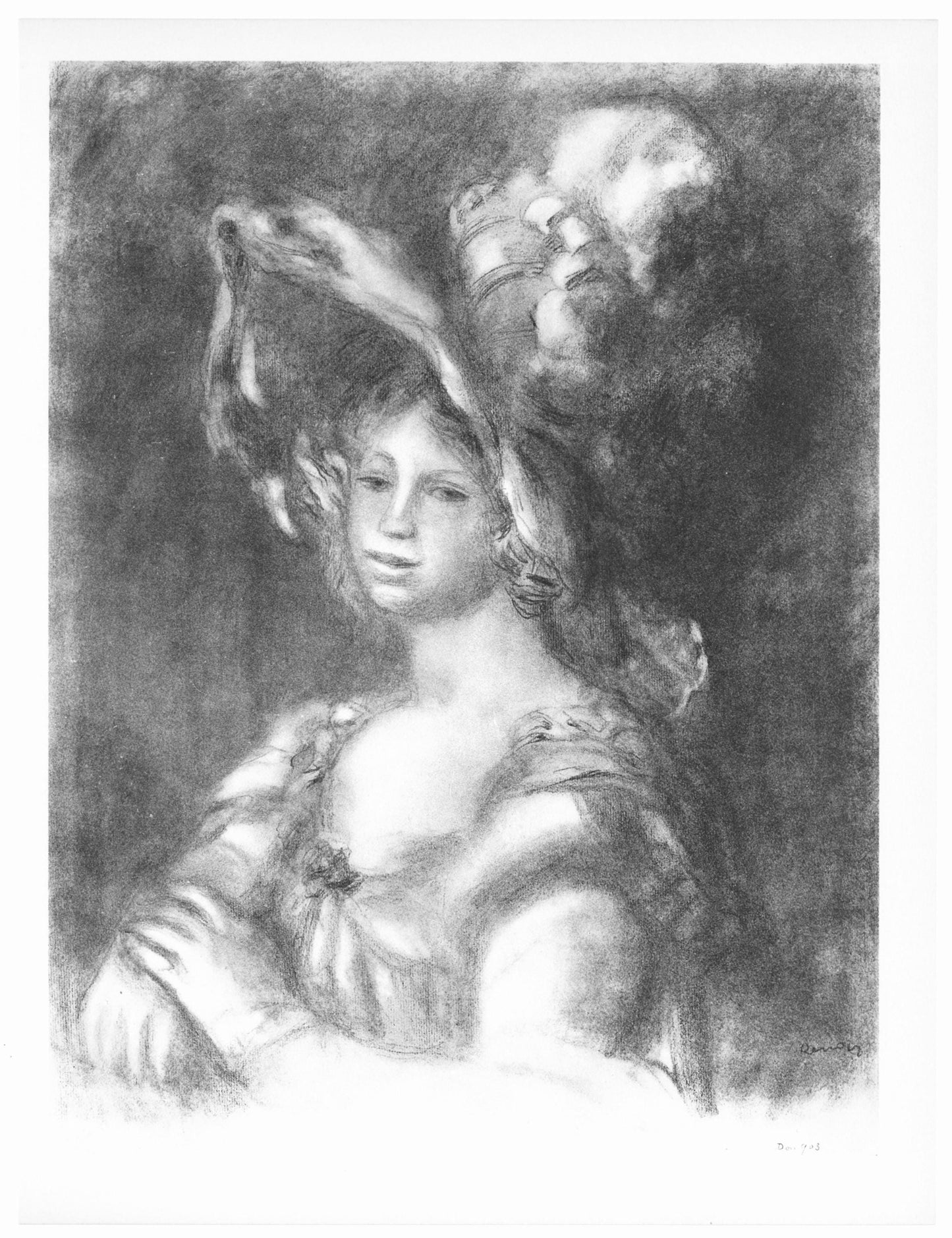 Pierre-Auguste Renoir, Jeune Femme En Buste, Les Lithographies De Renoir, Lithograph