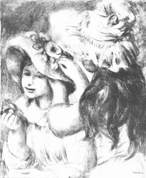Pierre-Auguste Renoir, Le Chapeau Pingl, Tat Du Noir, Les Lithographies De Renoir, Lithograph