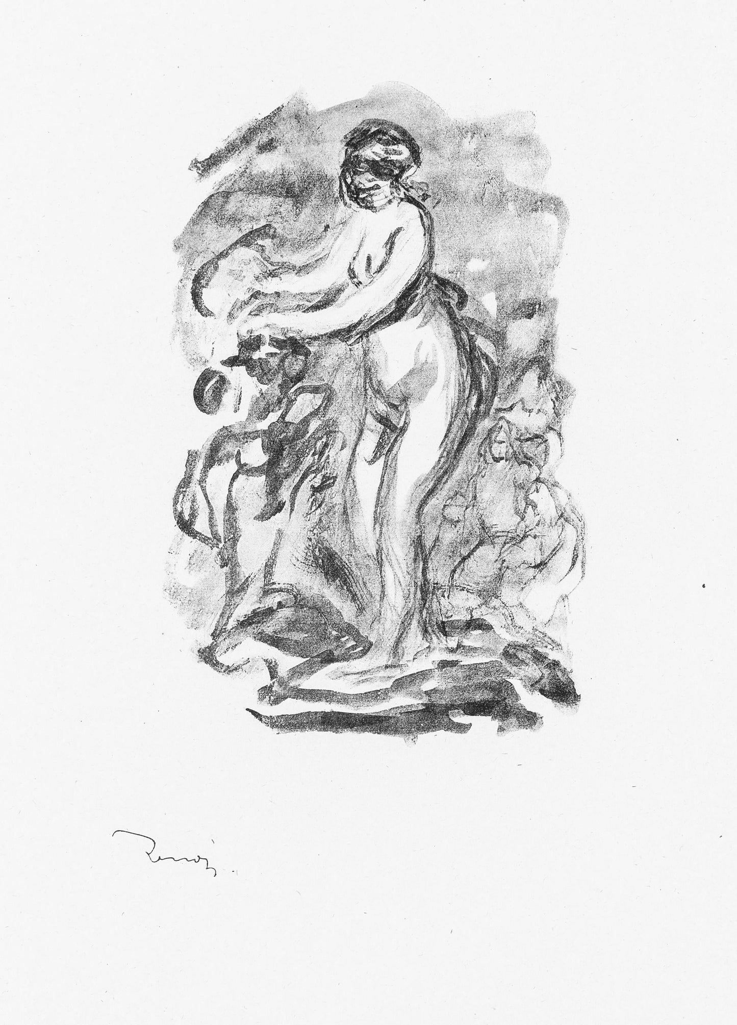 Pierre-Auguste Renoir, Femme Au Cep De Vigne, Les Lithographies De Renoir, Lithograph