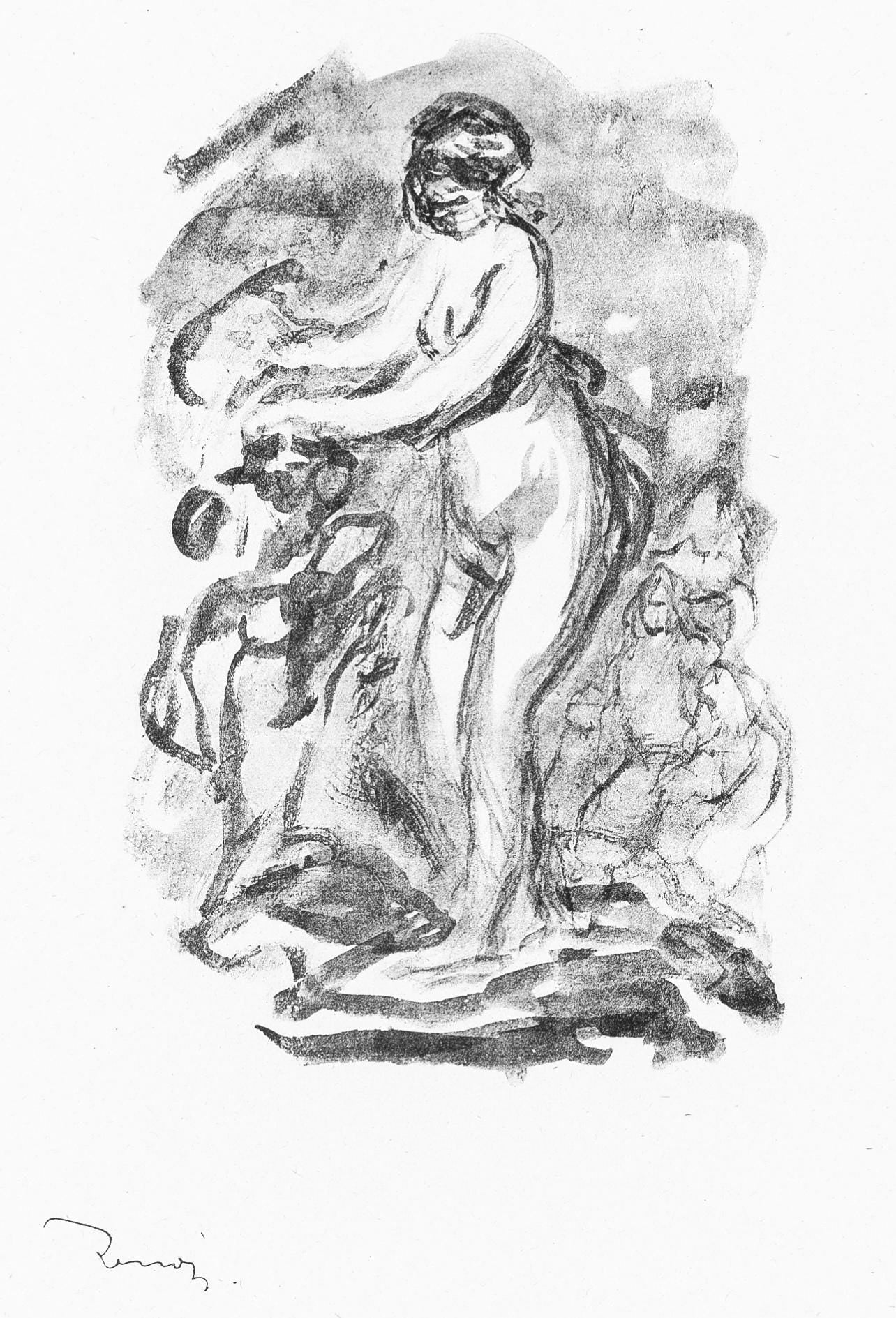 Pierre-Auguste Renoir, Femme Au Cep De Vigne, Les Lithographies De Renoir, Lithograph