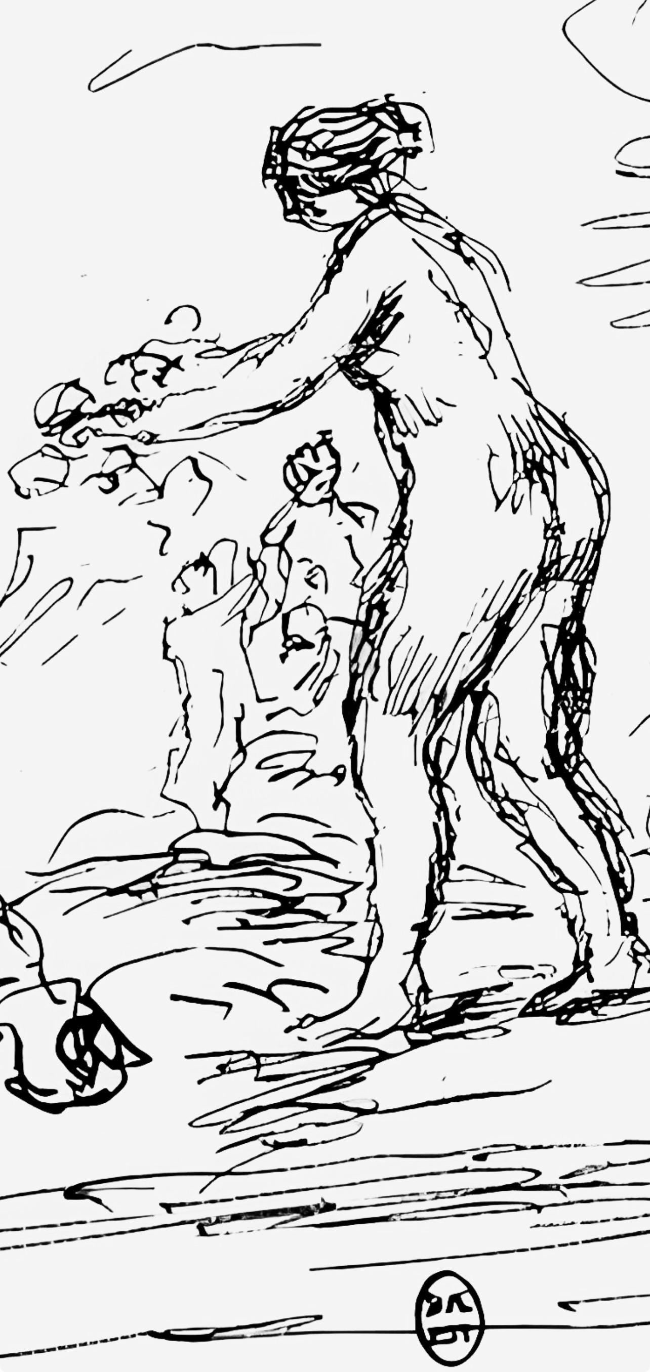 Pierre-Auguste Renoir, Femme Au Cep De Vigne, Les Lithographies De Renoir, Lithograph