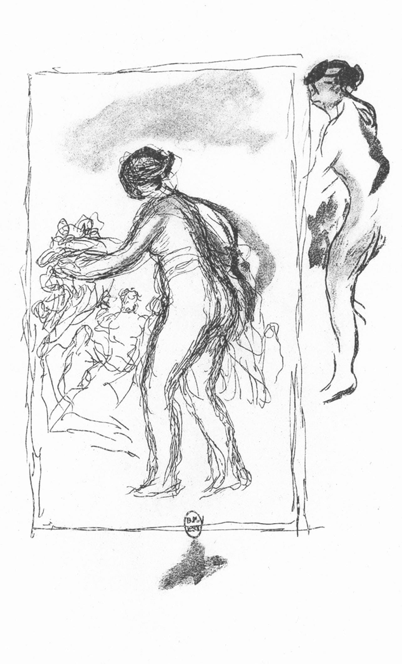 Pierre-Auguste Renoir, Femme Au Cep De Vigne, Les Lithographies De Renoir, Lithograph