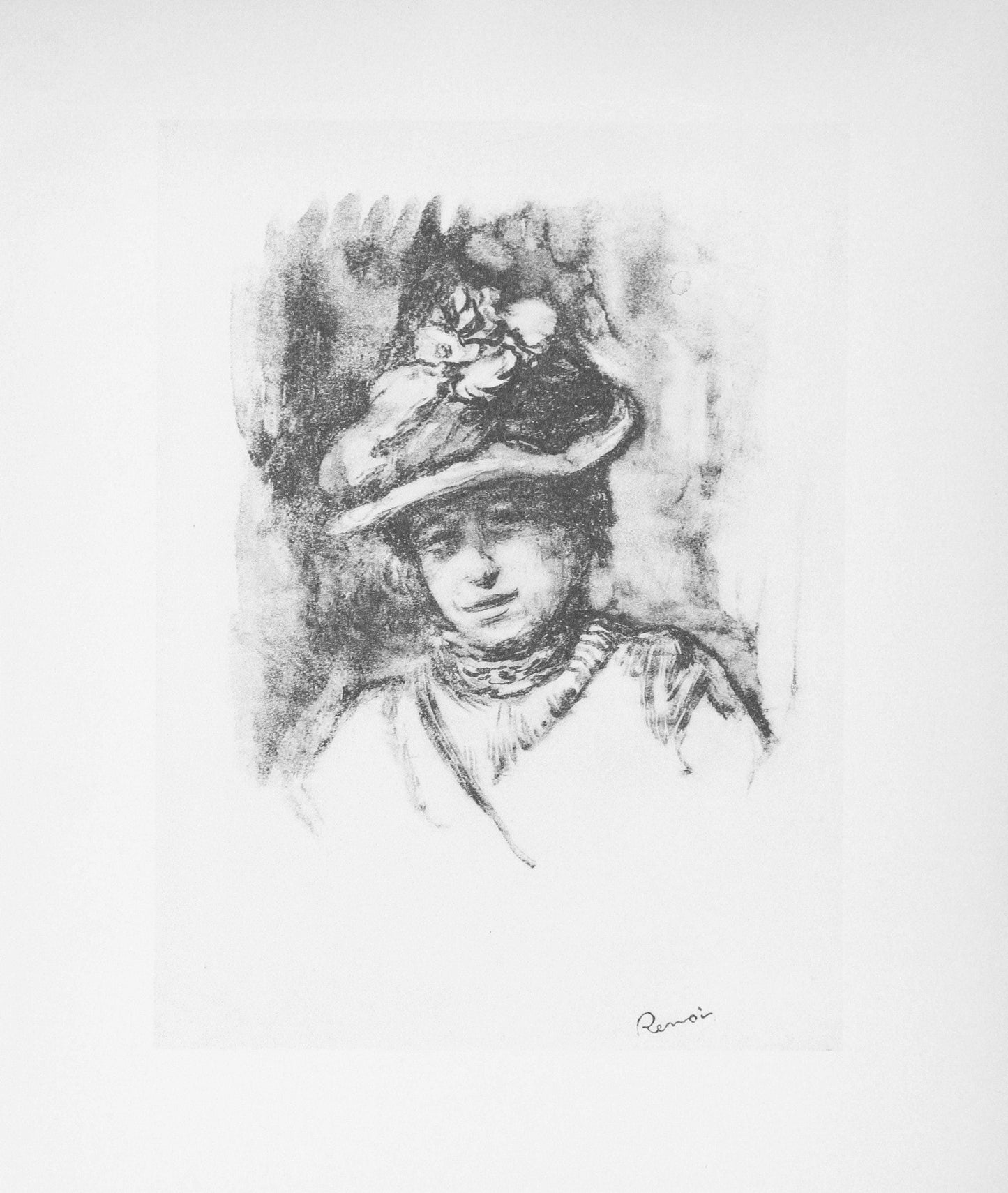 Pierre-Auguste Renoir, Portrait De Jeanne Baudot, Les Lithographies De Renoir, Lithograph
