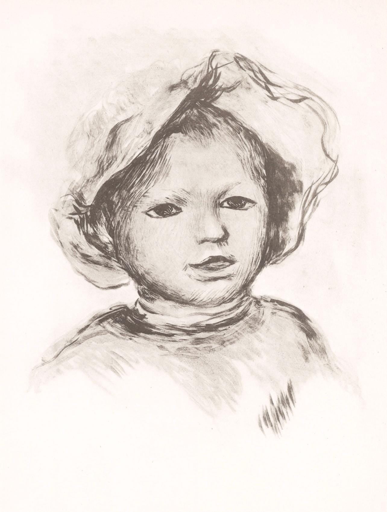 Pierre-Auguste Renoir, Pierre Renoir De Face, Les Lithographies De Renoir, Lithograph