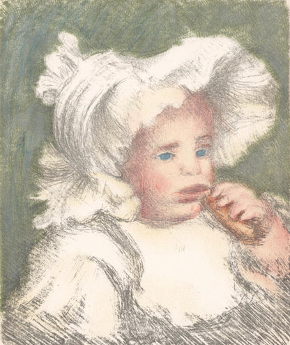 Pierre-Auguste Renoir, Lenfant Au Biscuit, Les Lithographies De Renoir, Lithograph