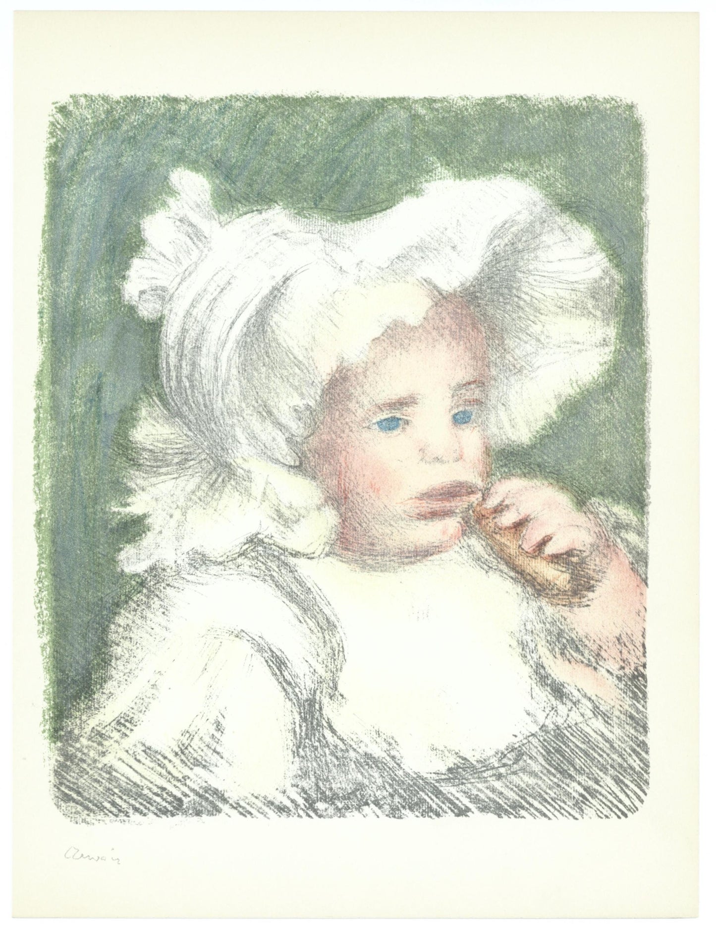 Pierre-Auguste Renoir, Lenfant Au Biscuit, Les Lithographies De Renoir, Lithograph