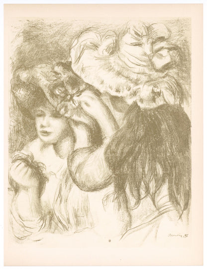 Pierre-Auguste Renoir, Le Chapeau Pingl, Les Lithographies De Renoir, Lithograph