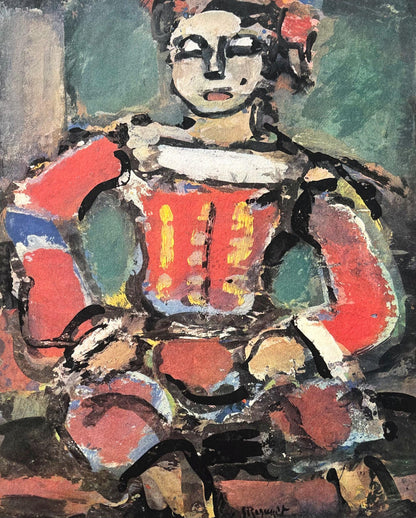 Georges Rouault, Petit Page Rouge Et Or, Divertissement, Ditions De La Revue Verve, Lithograph