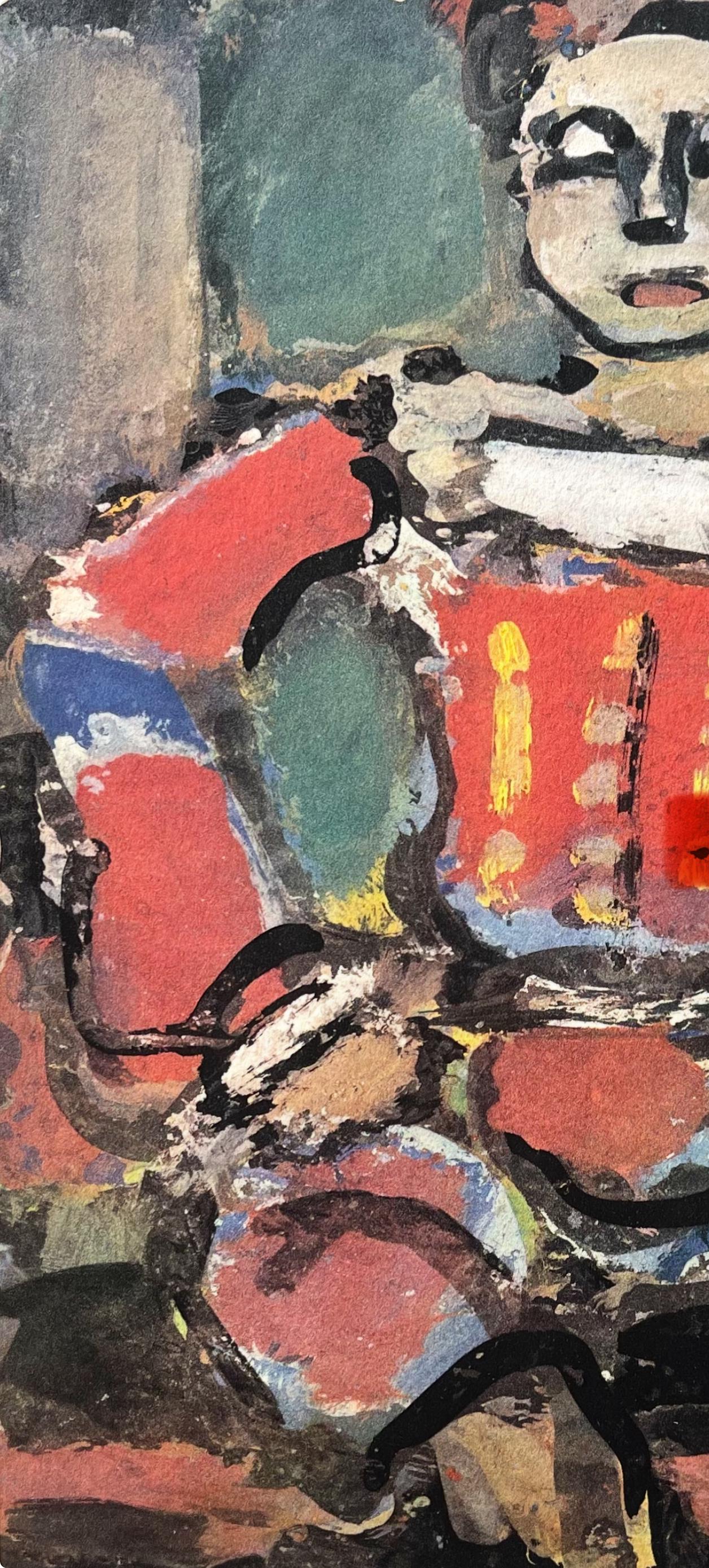 Georges Rouault, Petit Page Rouge Et Or, Divertissement, Ditions De La Revue Verve, Lithograph