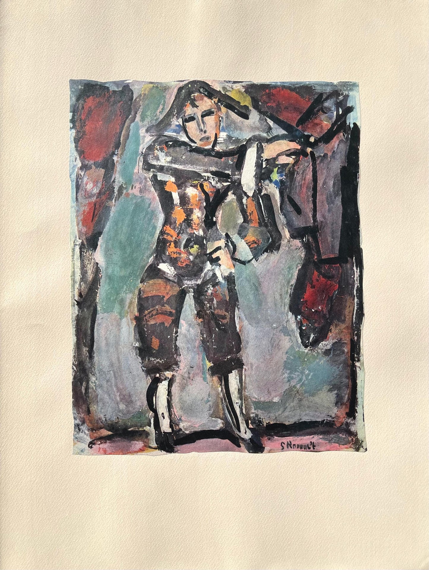 Georges Rouault, Arlequin, Divertissement, Ditions De La Revue Verve, Lithograph