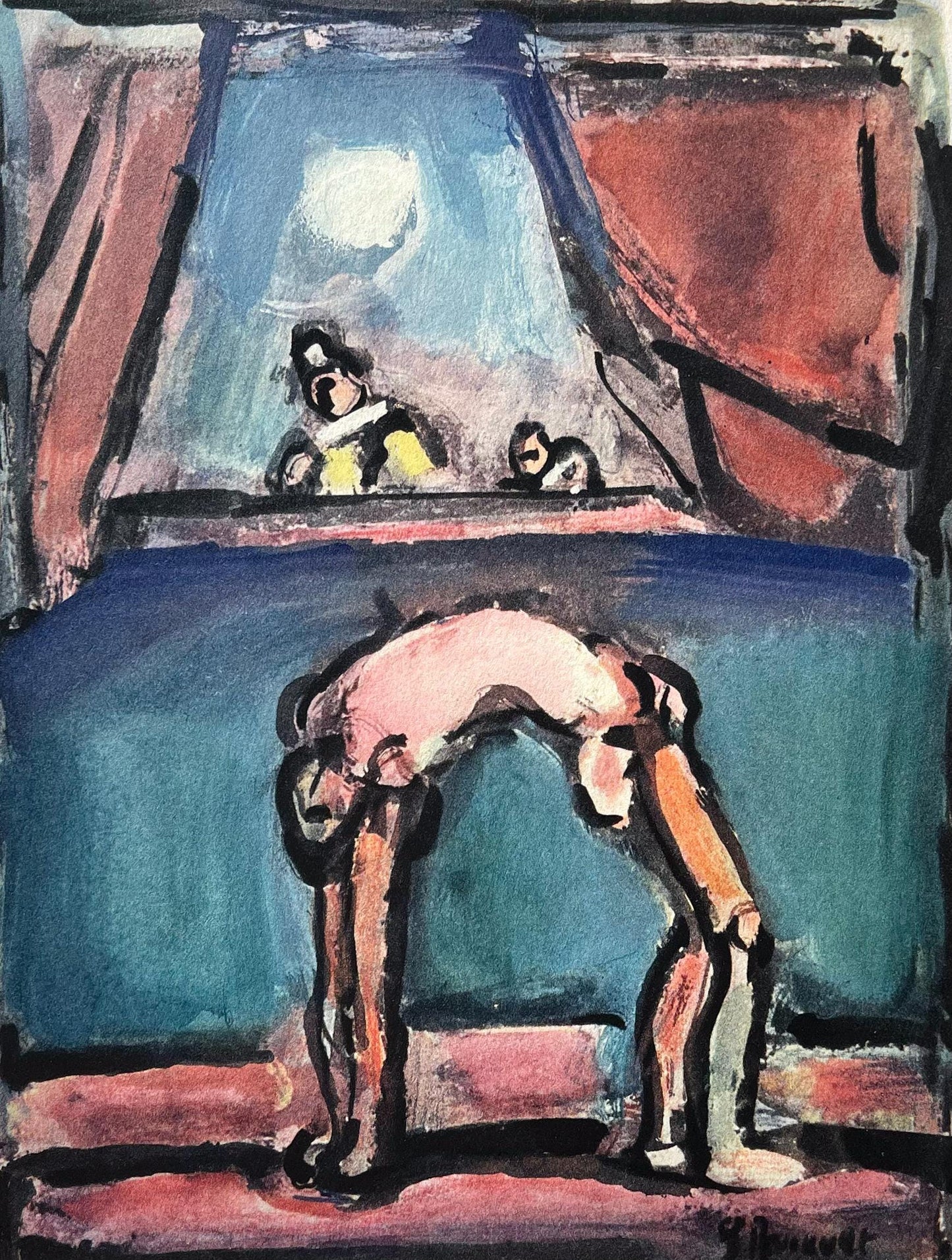 Georges Rouault, Acrobate, Divertissement, Ditions De La Revue Verve, Lithograph