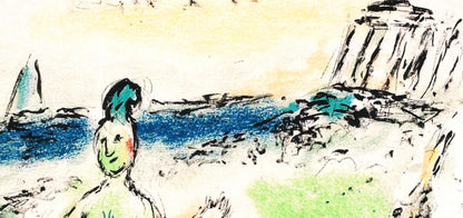 Marc Chagall, Athene Senkt Odysseus In Den Schlaf, Homer, Die Odyssee, Lithograph