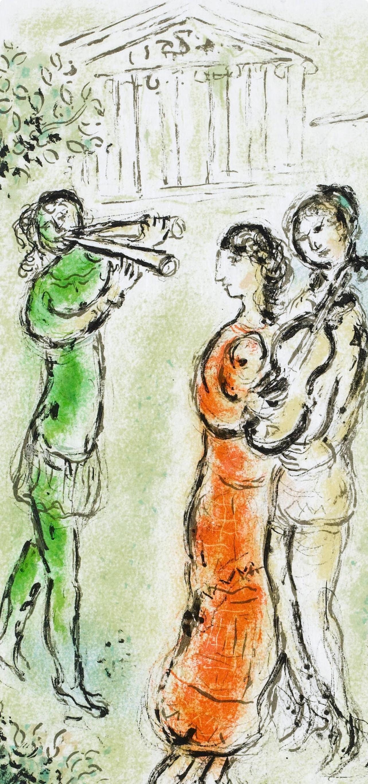 Marc Chagall, Das Fest, Homer, Die Odyssee, Lithograph